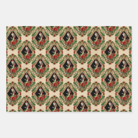 Alice im Wunderland Weihnachten Geschenkpapier Set (Vorderseite)