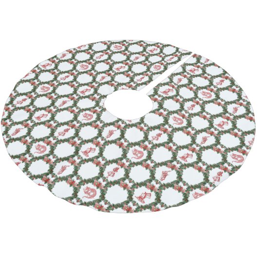 Alice im Wunderland-Weihnachtsbaum-Rock Polyester Weihnachtsbaumdecke (Schrägansicht)