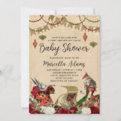 Alice im Wunderland Weihnachtsdusche Einladung (Vorderseite)