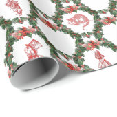 Alice im Wunderland-Weihnachtsverpackungs-Papier Geschenkpapier (Rolleneckpunkt)