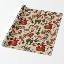 Alice im Wunderland Weihnachtswrapping Paper