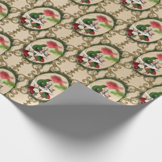 Alice im Wunderland Weihnachtswrapping Paper Geschenkpapier (Ecke)