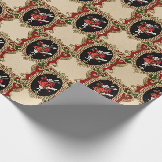 Alice im Wunderland Weihnachtswrapping Paper Geschenkpapier (Ecke)