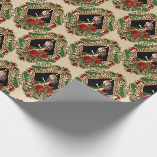 Alice im Wunderland Weihnachtswrapping Paper Geschenkpapier (Ecke)