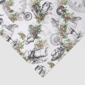 Alice im Wunderland Weihnachtszettel Seidenpapier (Ausschnitt)