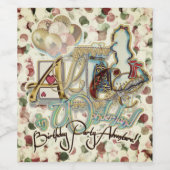 Alice im Wunderland Weinetikett (Einzelnes Label)