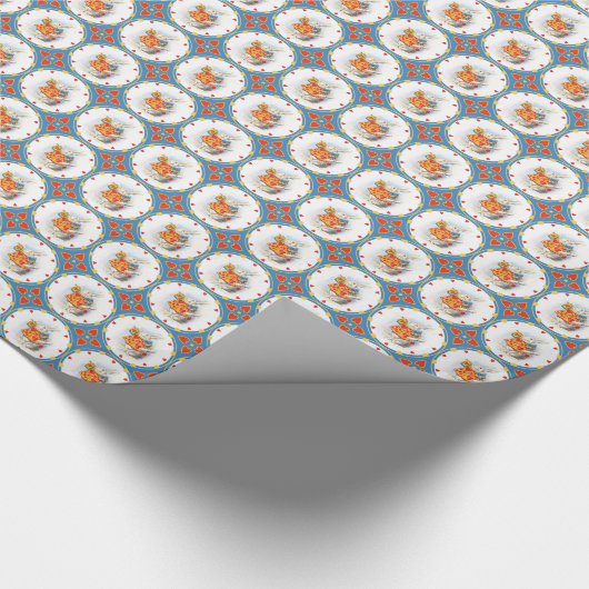 Alice im Wunderland-Weiß-Kaninchen Geschenkpapier (Ecke)