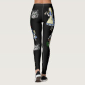 Alice im Wunderland-weiße Kaninchen-Cheshire-Katze Leggings (Rückseite)