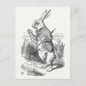 Alice im Wunderland, Weiße Kaninchen Karos seine U Postkarte (Vorderseite)