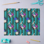 Alice im Wunderland Weiße Kaninchen-Uhr-Decoute Seidenpapier (Basteln)