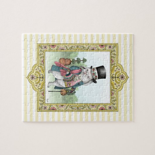 Alice im Wunderland Weiße Kaninchenkleidung Puzzle (Horizontal)