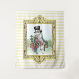 Alice im Wunderland Weiße Kaninchenkleidung Wandteppich
