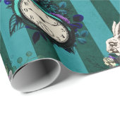 Alice im Wunderland Weiße Kaninchenuhr Geschenkpapier (Rolleneckpunkt)