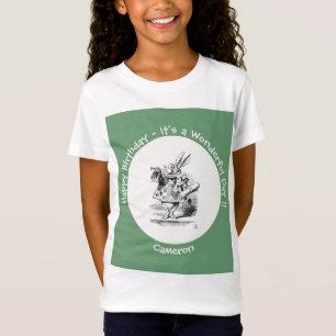 Alice im Wunderland Weißer Hase Herold Geburtstag T-Shirt