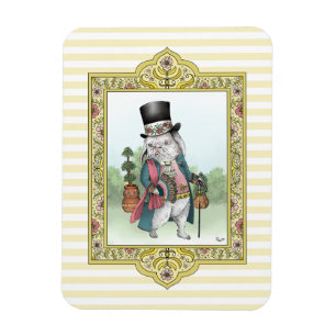 Alice im Wunderland Weißer Hase trägt Kleidung Magnet