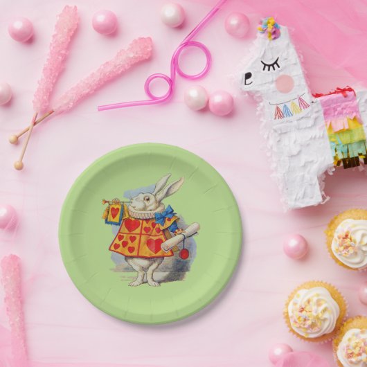 Alice im Wunderland Weißer Kaninchenpapier Teller (Party)