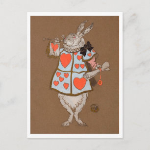Alice im Wunderland, Weißes Kaninchen, 1915, Vinta Postkarte