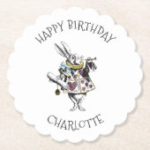 Alice im Wunderland-weißes Kaninchen-alles Gute Untersetzer (Vorderseite)