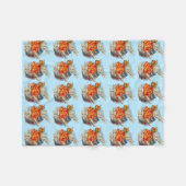 Alice im Wunderland Weißes Kaninchen Fleecedecke (Vorderseite (Horizontal))