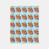 Alice im Wunderland Weißes Kaninchen Fleecedecke (Vorderseite)