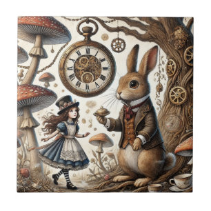 Alice im Wunderland weißes Kaninchen Fliese