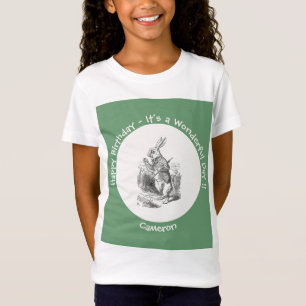 Alice im Wunderland Weißes Kaninchen Geburtstagspa T-Shirt