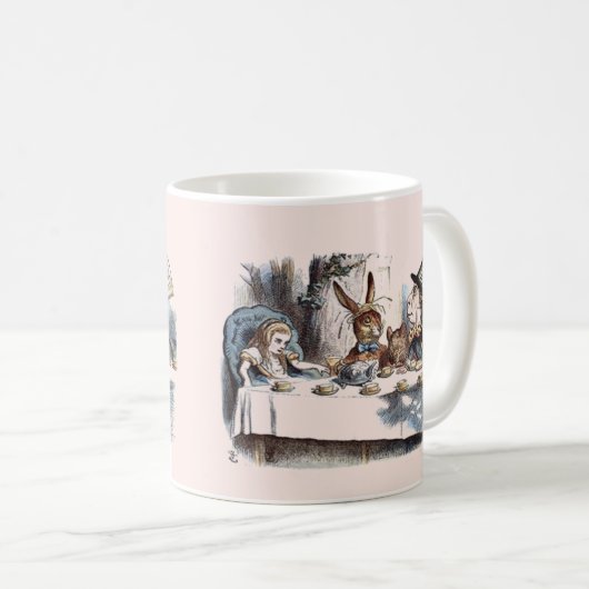 Alice im Wunderland - Weißes Kaninchen Hase Kaffeetasse (VorderseiteRechts)
