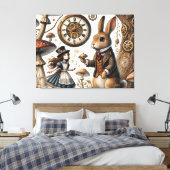 Alice im Wunderland weißes Kaninchen Leinwanddruck (Insitu (Schlafzimmer))