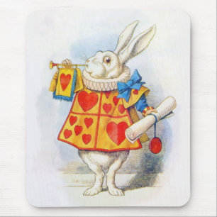Alice im Wunderland-weißes Kaninchen Mousepad