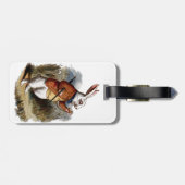 Alice im Wunderland Weißes Kaninchen personalisier Gepäckanhänger (Rückseite horizontal)