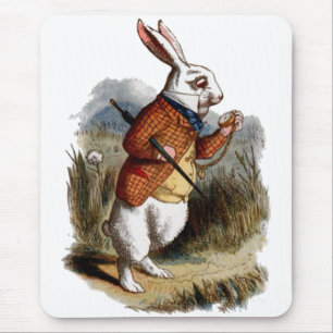 Alice im Wunderland Weißes Kaninchen personalisier Mousepad