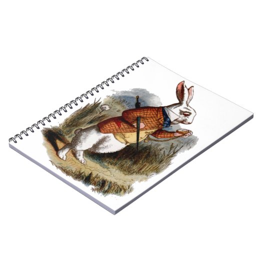 Alice im Wunderland Weißes Kaninchen personalisier Notizblock (Linke Seite)