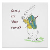 Alice im Wunderland Weißes Kaninchen. Poster (Vorderseite)