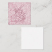 Alice im Wunderland Weißes Kaninchen Rosa Blumenku Begleitkarte (Vorne/Hinten)