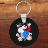 Alice im Wunderland - Weißes Kaninchen Schlüsselanhänger (Vorderseite)