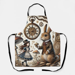 Alice im Wunderland weißes Kaninchen Schürze