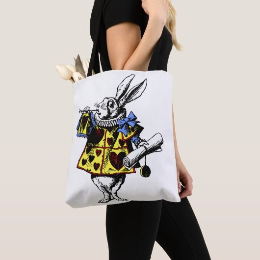 Alice im Wunderland Weißes Kaninchen Shirt Tasche (Von Nahem)