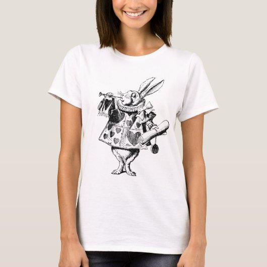 Alice im Wunderland - weißes Kaninchen T-Shirt (Vorderseite)