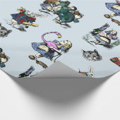 Alice im Wunderland-weißes Kaninchen u. Geschenkpapier (Ecke)