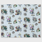 Alice im Wunderland-weißes Kaninchen u. Geschenkpapier (Flach)