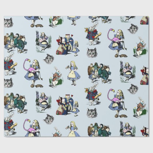 Alice im Wunderland-weißes Kaninchen u. Geschenkpapier (Flach)