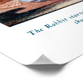 Alice im Wunderland Weißes Kaninchenloch Druckpost Poster (Ecke)