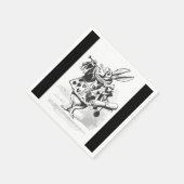 Alice im Wunderland Weißes Kaninchenpapier Napkins Serviette (Ecke)