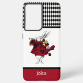 Alice im Wunderland Weißes Rotkaninchen mit Trumpe Samsung Galaxy Hülle (Rückseite)