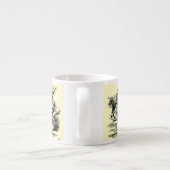 Alice im Wunderland - Weißrabbit - Kaninchen Espressotasse (Rückseite)