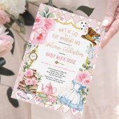 Alice im Wunderland Welcome Baby Celebration Party Folieneinladung