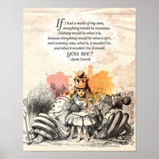 Alice im Wunderland "Welt meines eigenen" Poster