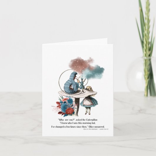 Alice im Wunderland "Wer bist du?" Karte (Vorderseite)