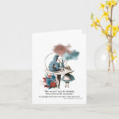 Alice im Wunderland "Wer bist du?" Karte (Gelbe Blume)