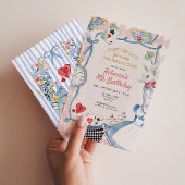 Alice im Wunderland Whimsical Birthday Einladung
